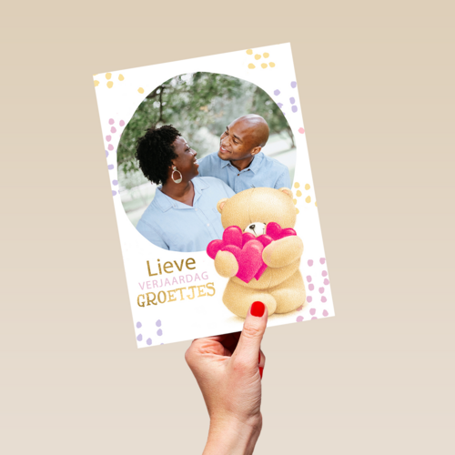 fotokaart verjaardag forever friends lieve verjaardag groetjes