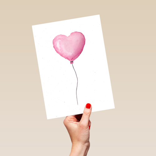 Ballon met hart zonder tekst