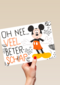 Beterschap kaart Mickey Mouse