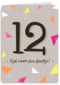 Verjaardagskaart meisje 12 vlaggetjes