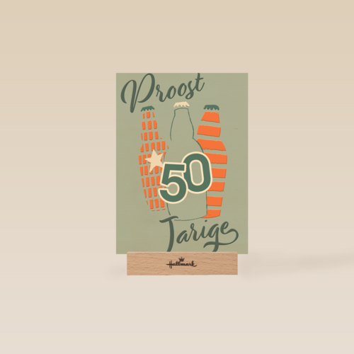 Verjaardagskaart 50 jaar bier proost jarige