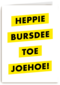 Verjaardagskaart man vrouw grappig heppie bursdee to joehoe