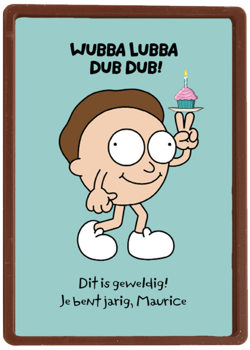 Verjaardagskaart Hallmark | Rick Morty Wubba Lubba Dub Dub