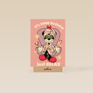 Minnie Mouse verjaardagskaart just relax