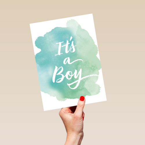 watercolor it is a boy