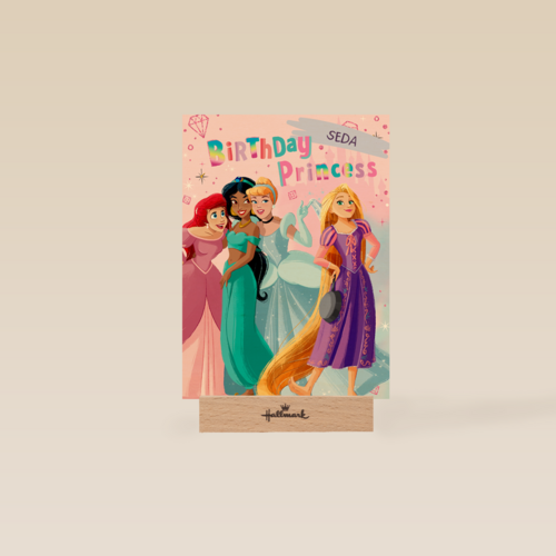 Birthday princess verjaardagskaart Disney prinses