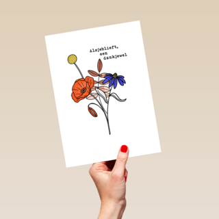 Bedankt bloemen dankjewel
