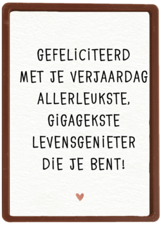 verjaardag kaart hip allerleukste levensgenieter die je bent