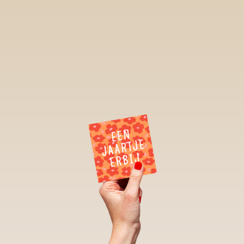 verjaardag kaart vrouw een jaartje erbij