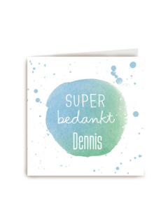 watercolor super bedankt