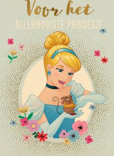 Verjaardagskaart Disney Assepoester