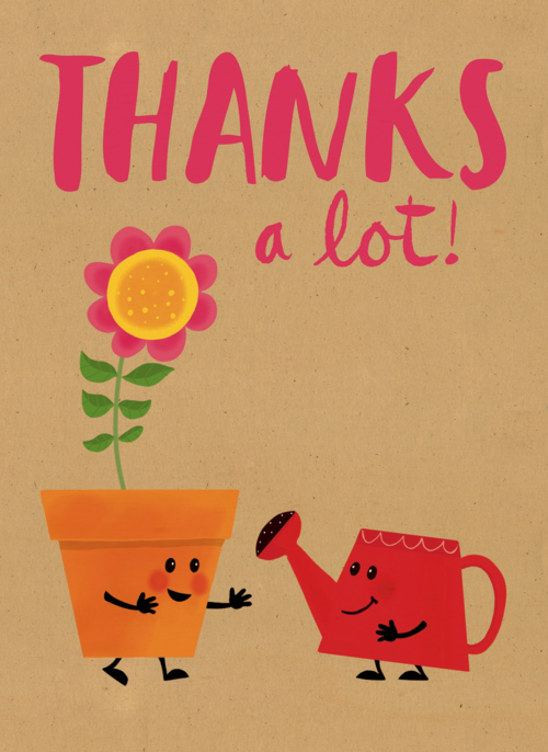 Houten Kaart | Thanks A Lot Plantje En Gieter