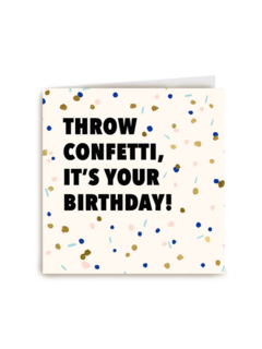 Verjaardagskaart man hip Throw confetti