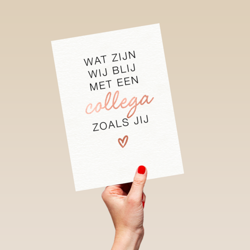 bedankt kaart wat zijn wij blij met een collega zoals jij