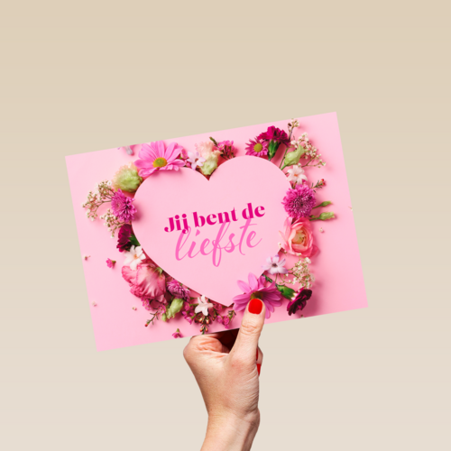 Roze bloemen jij bent de liefste