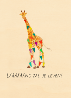 Laaaaaaaaang zal je leven kaart met giraf