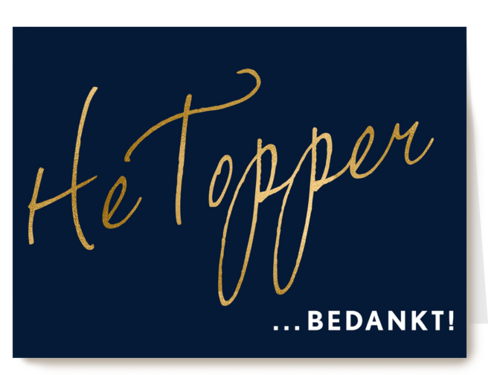 bedankt kaart zakelijk he topper