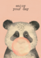 verjaardag kaart hip panda enjoy your day