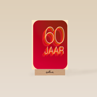 Verjaardagskaart 60 jaar rood