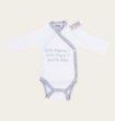 Romper 50% mama + 50% papa = 100% Ikke Wit
