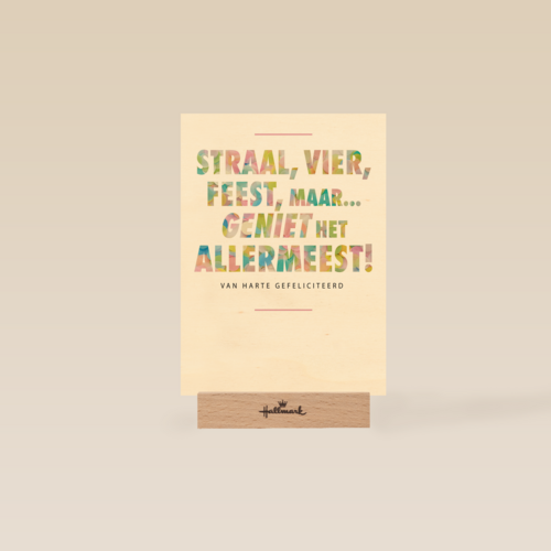 feest kaart geniet het allermeest