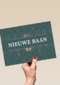 nieuwe baan kaart stijlvol