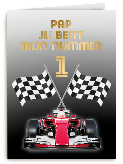 Pap jij bent mijn nummer 1 formule 1