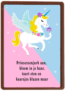 unicorn prinsessenjurk aan