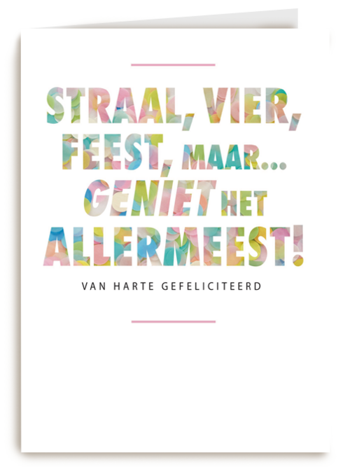 feest kaart geniet het allermeest