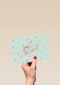 just married with metallic text