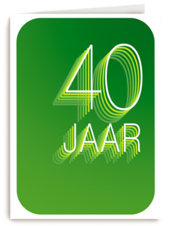 verjaardagskaart 40 jaar groen