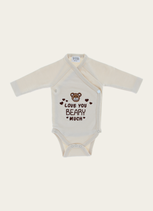 Romper Love You Knuffelbeery Much Beige | Vib Cadeau Baby |