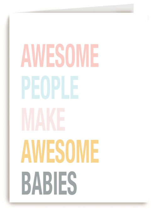 Kaart Hallmark | Zwangerschap Felicitatie | Awesome People Make Awesome Babies