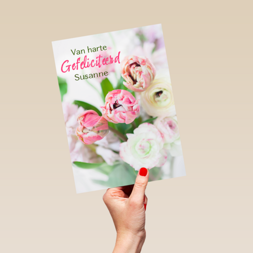 van harte gefeliciteerd bloemen