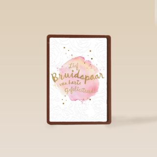 Trouwkaart Lief bruidspaar Van harte gefeliciteerd