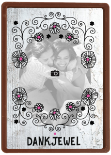 fotokaart dank je wel sierlijk patroon