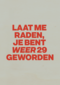 verjaardag kaart vrouw weer 29 geworden