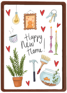 felicitatiekaart nieuwe woning matia studio