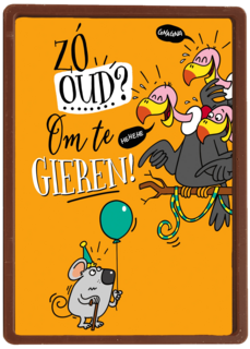 verjaardagskaart om te gieren zo oud