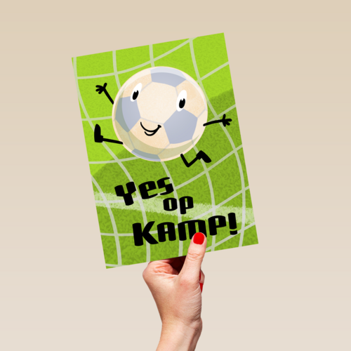 Op kamp kaart voetbal