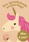 Verjaardag Unicorn Met Donut