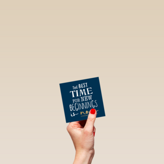 Nieuwjaarskaart quote the best time for new beginnings is now