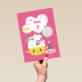 cupcake met ballon