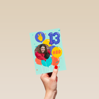HBD 13 jaar fotokaart