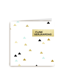 fijne verjaardag met driehoeken