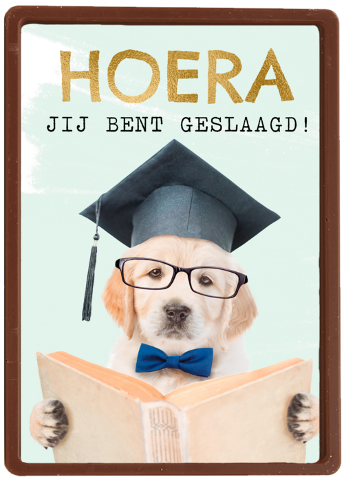 Chocolade Kaart Diploma | Hallmark | Chocolade Kaart Hallmark | Diploma | Hoera Geslaagd Slimme Hond