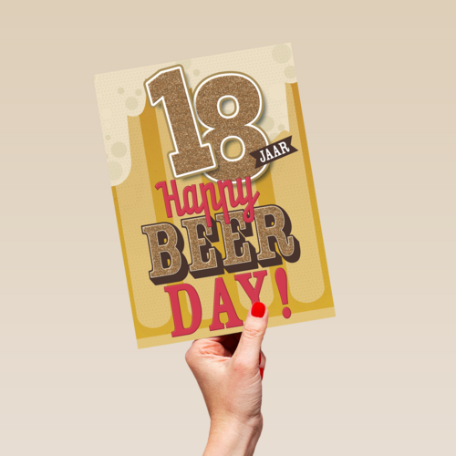 verjaardag leeftijden happy beer day 18