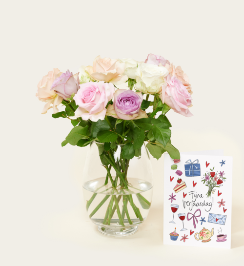 Brievenbusbloemen Rozen Pastel Crush