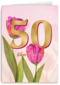 Verjaardagskaart vrouw 50 van harte