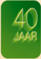 verjaardagskaart 40 jaar groen
